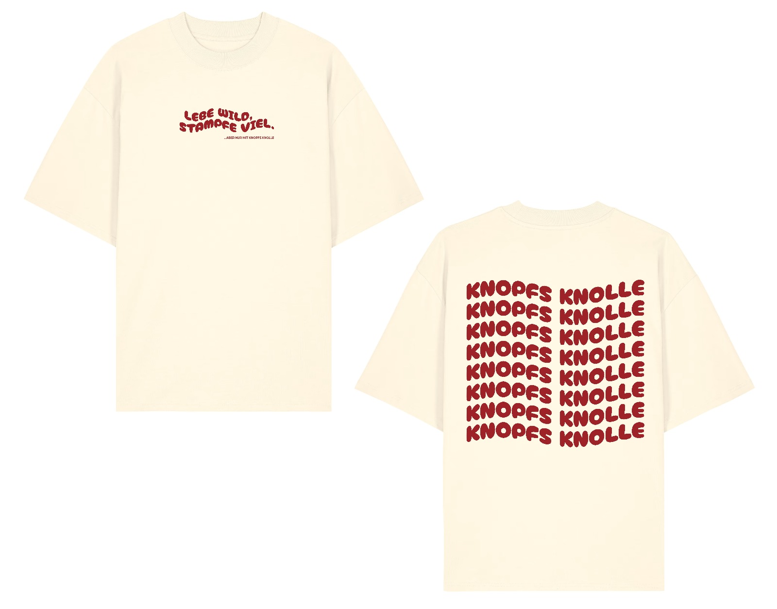 Oversize T-Shirt 2.0 Unisex creme (lebe wild)