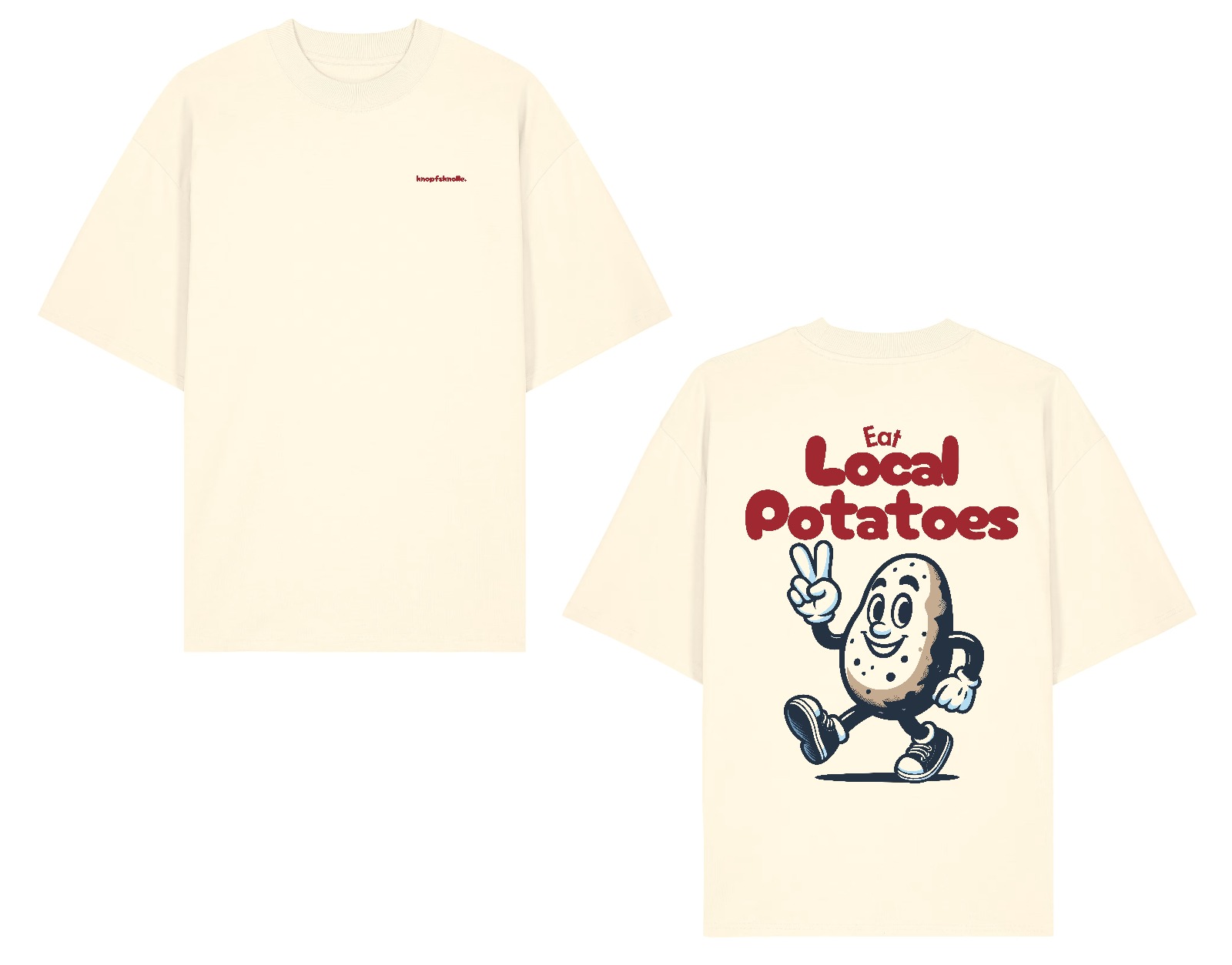 Oversize T-Shirt 2.0 Unisex creme (eat local)